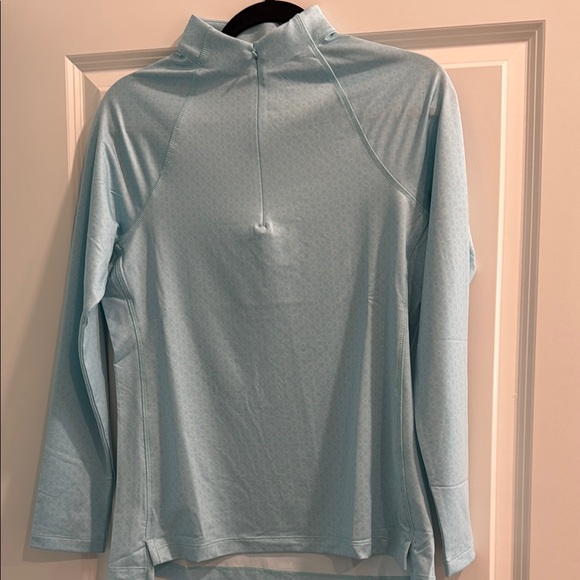 NWT Peter Millar Light Blue Long Sleeve golf Pullover sz m - Picture 1 of 6